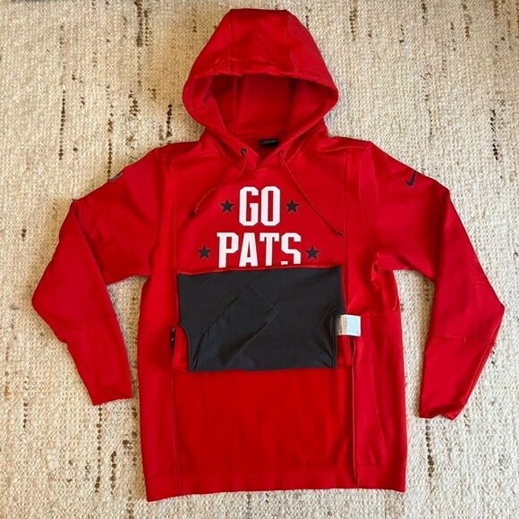 RARE NIKE NEW ENGLAND PATRIOTS SIDELINE LOCAL LOCKUP HOODIE Jacket Jersey Maye - Picture 2 of 7